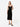 Black Floral Midi Velvet Cocktail Dress