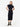 Metallic Navy Midi Knit Dress